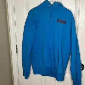 Pre-owned SUPREME Blue Hoodie Sweatshirt - Men's size Large